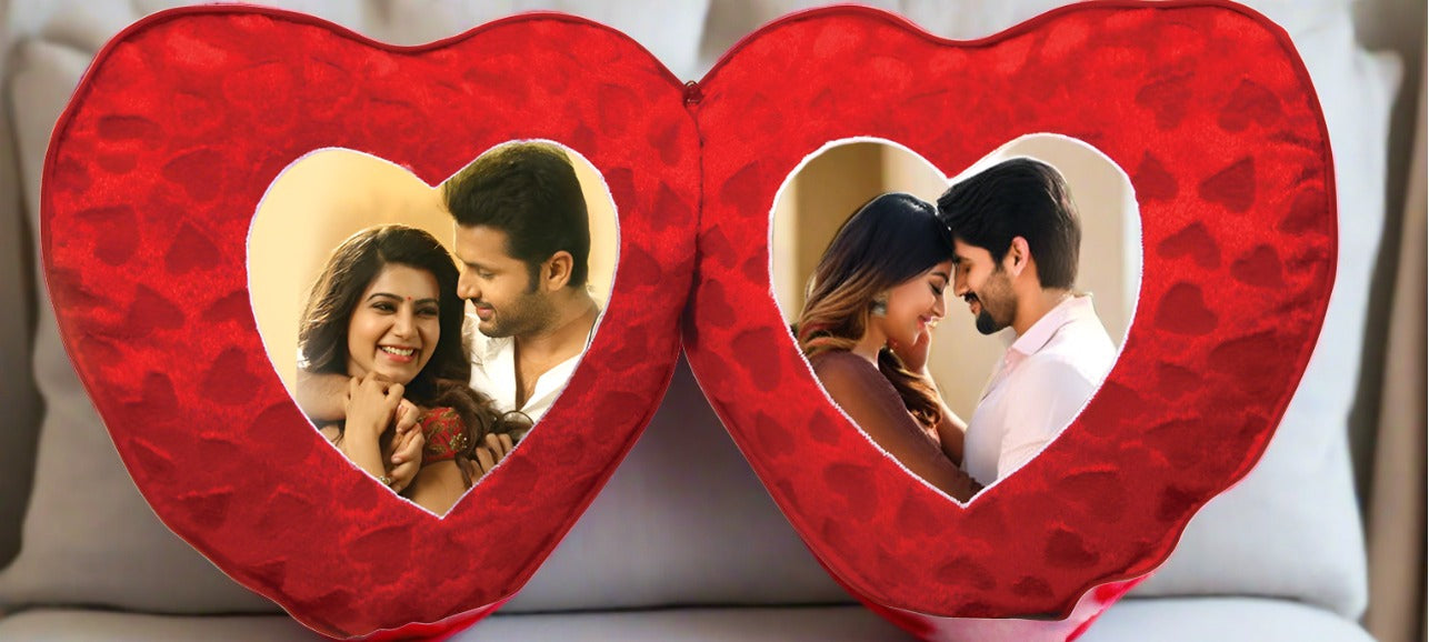 COUPLE HEARTS PILLOW