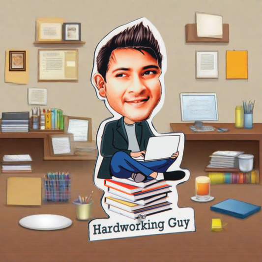 CARICATURE - GUYS (HARDWORKER, MUSIC LOVER, HANDSOME, COLLEAGUE, CRICKET LOVER)