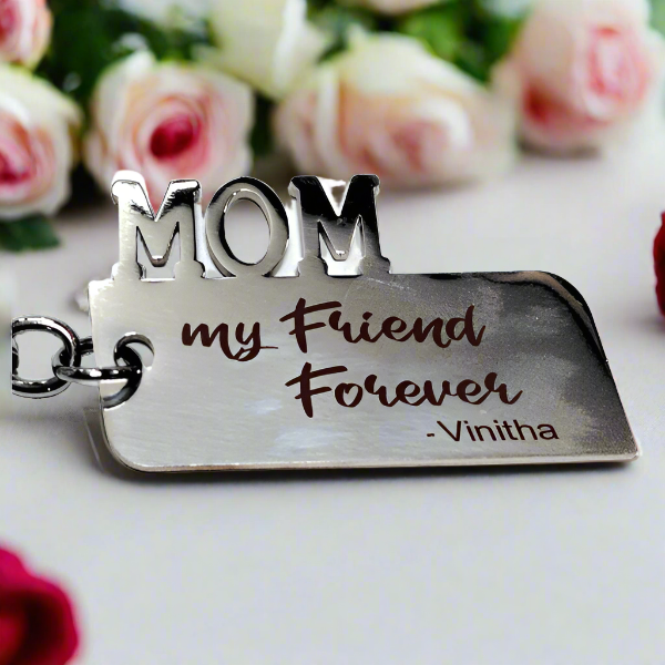 STEEL METAL KEYCHAIN (DAD,FRIEND,MOM)