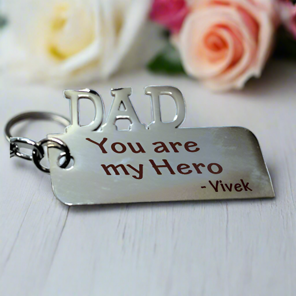 STEEL METAL KEYCHAIN (DAD,FRIEND,MOM)