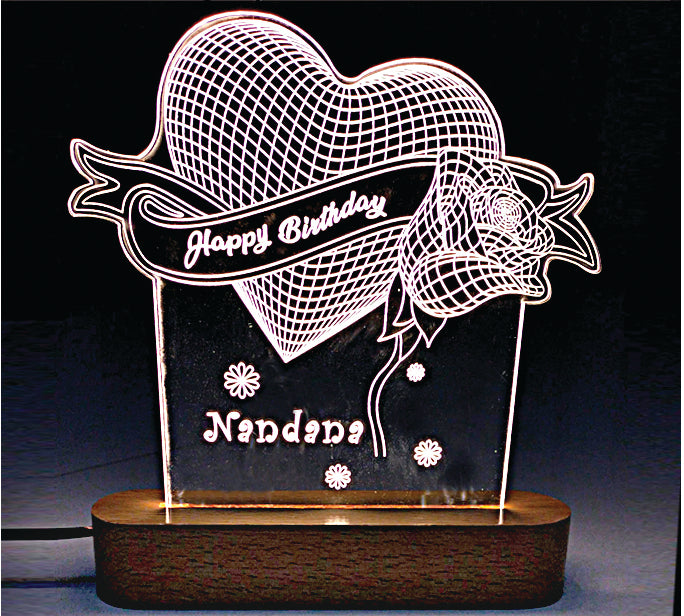 ACRYLIC TABLE TOP - ROSE HEART