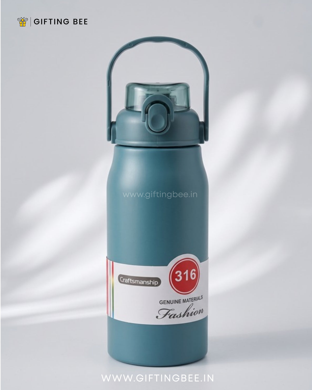 PERSONALISED HOT & COLD SIPPER BOTTLE - TEAL BLUE 1200ML