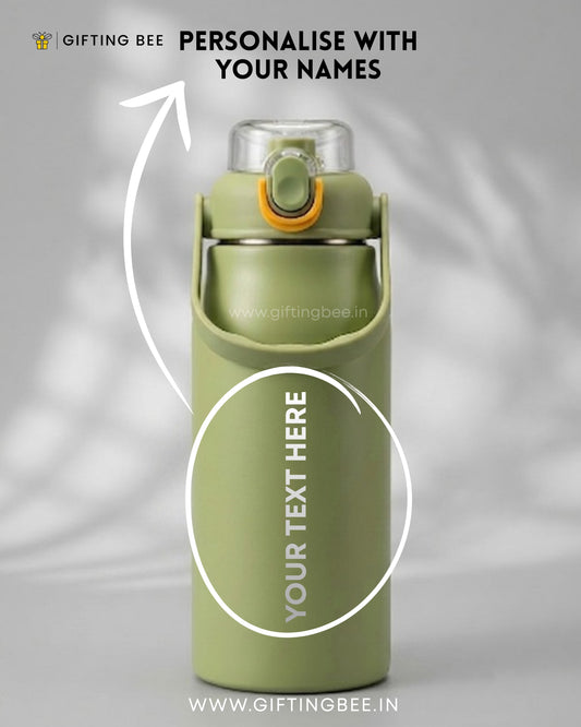PERSONALISED HOT & COLD SIPPER BOTTLE - GREEN 1200ML