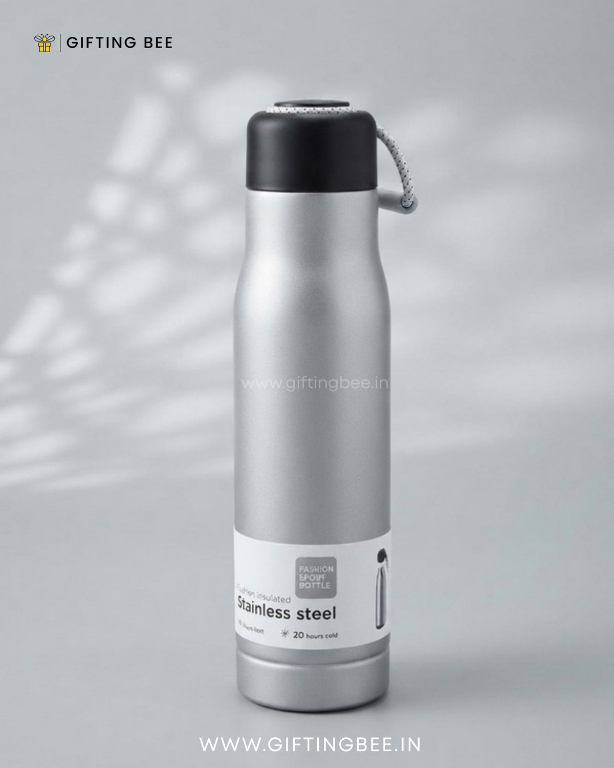 PERSONALISED HOT & COLD BOTTLE - SILVER 550ML