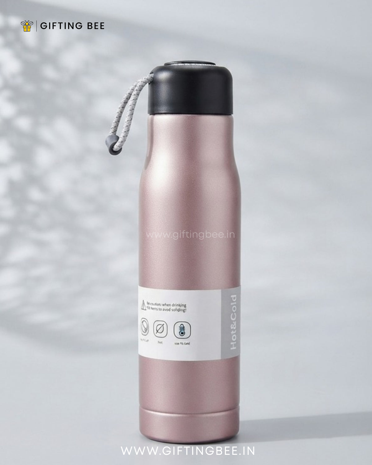 PERSONALISED HOT & COLD BOTTLE - PINK 550ML
