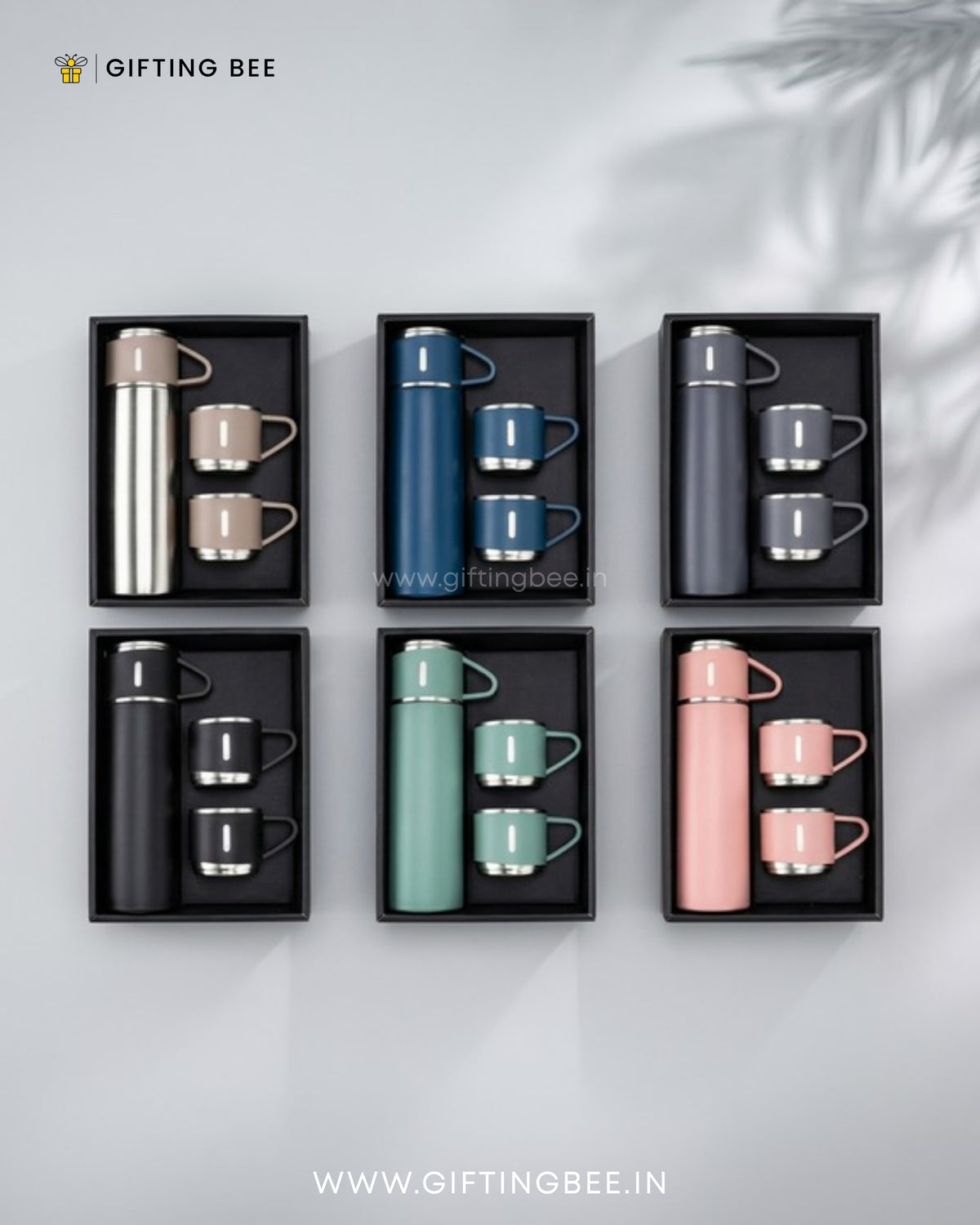 PERSONALISED VACCUME INSULATED FLASK SET - PINK