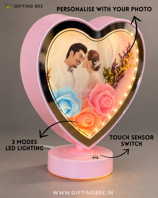 HEART LED FLOWER LAMP PINK