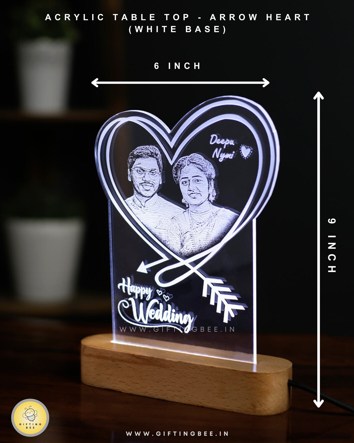 ACRYLIC TABLE TOP - HEART