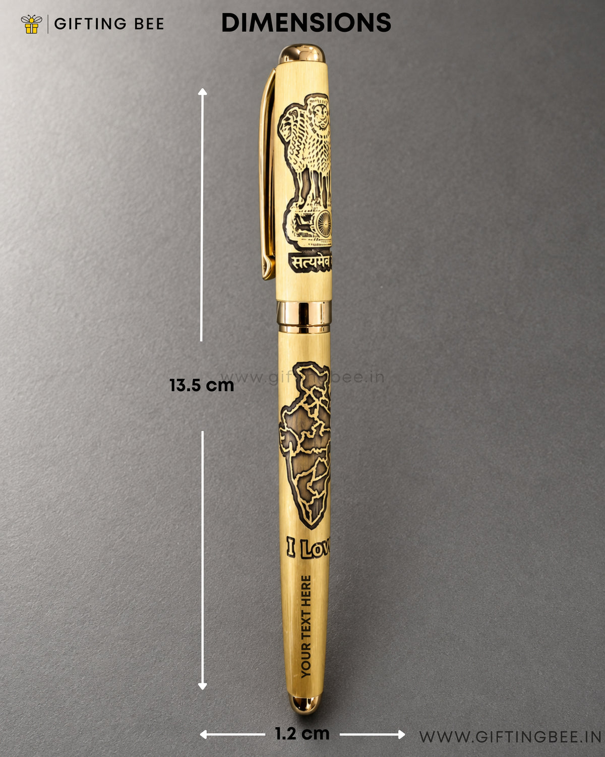 ETCHED PEN - I LOVE INDIA