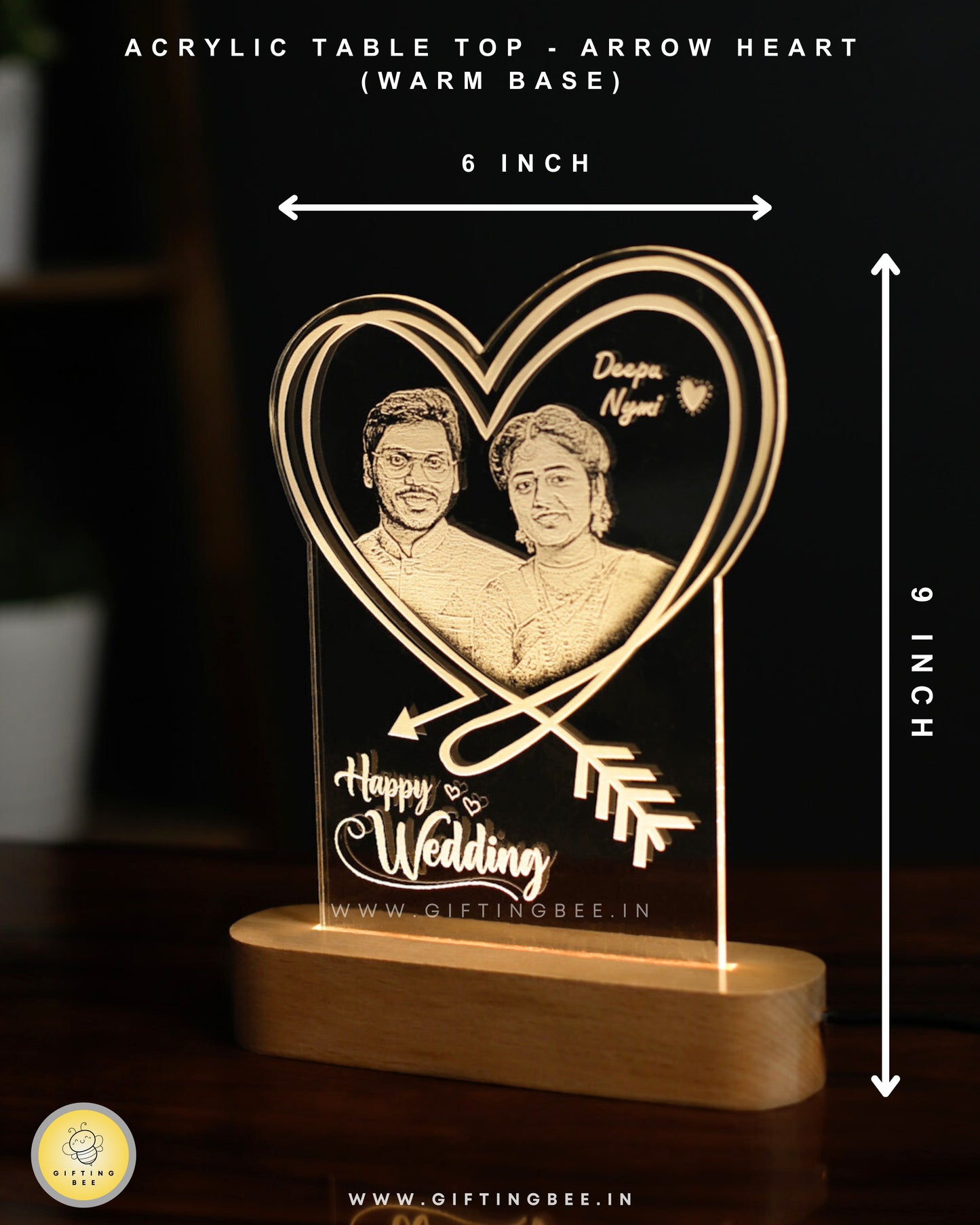 ACRYLIC TABLE TOP - HEART