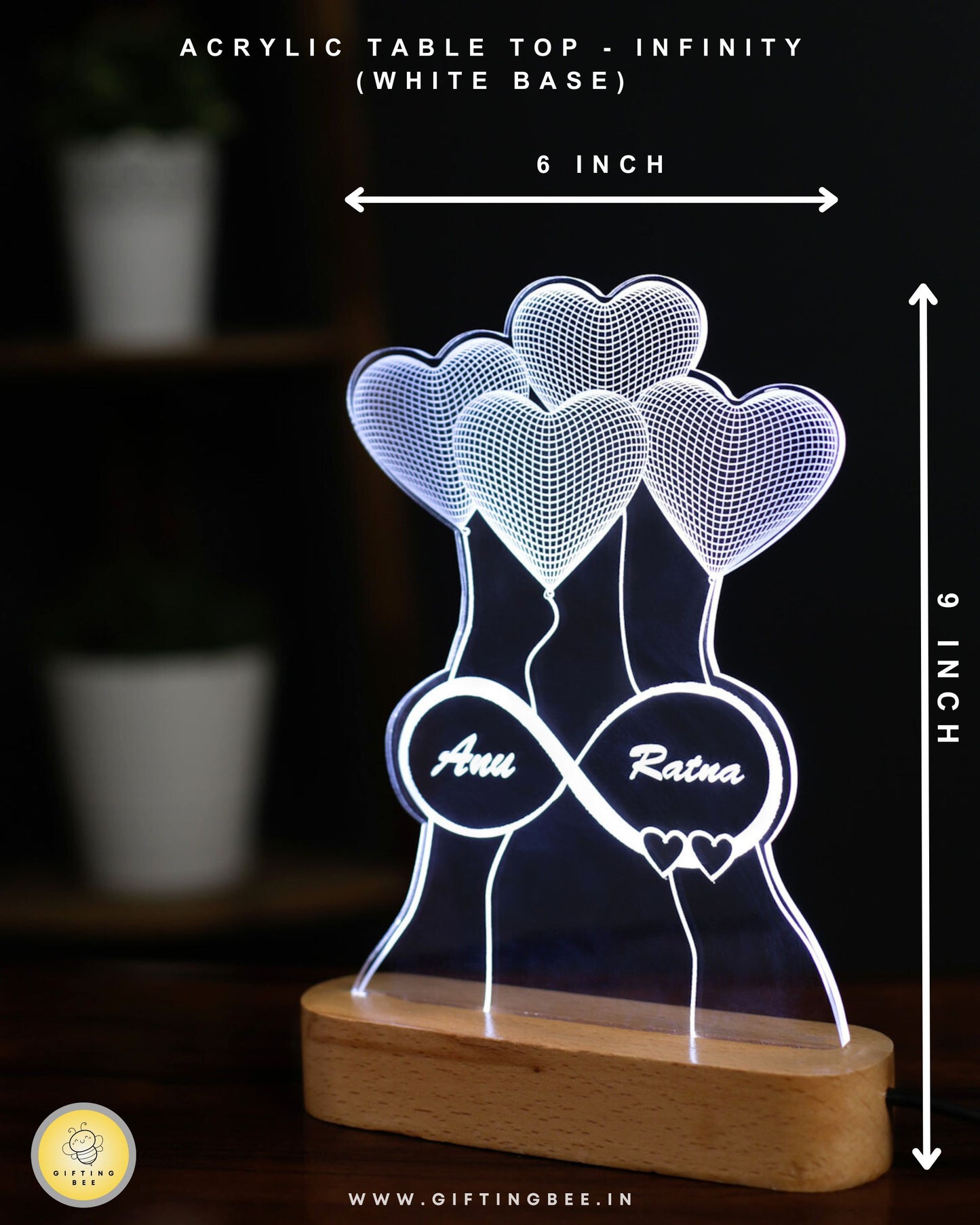 ACRYLIC TABLE TOP - INFINITY LOVE
