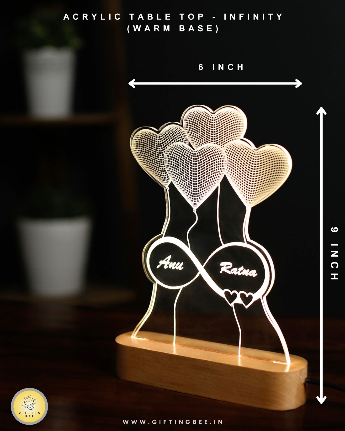 ACRYLIC TABLE TOP - INFINITY LOVE