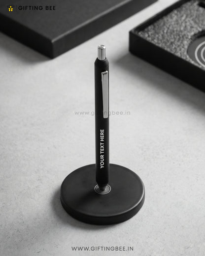 MAGNETIC BASE METAL PEN SET ROUND