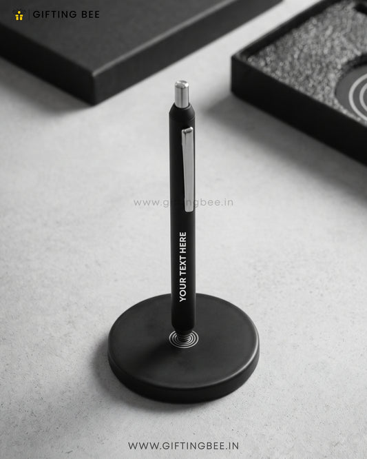 MAGNETIC BASE METAL PEN SET ROUND