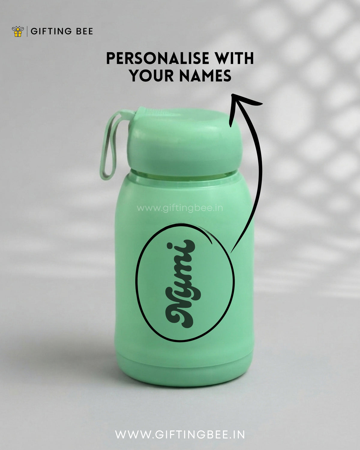 PERSONALISED RABBIT BOTTLES -  MINT GREEN