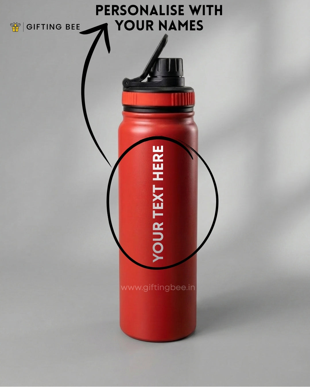 PERSONALISED GYM BOTTLE  RED