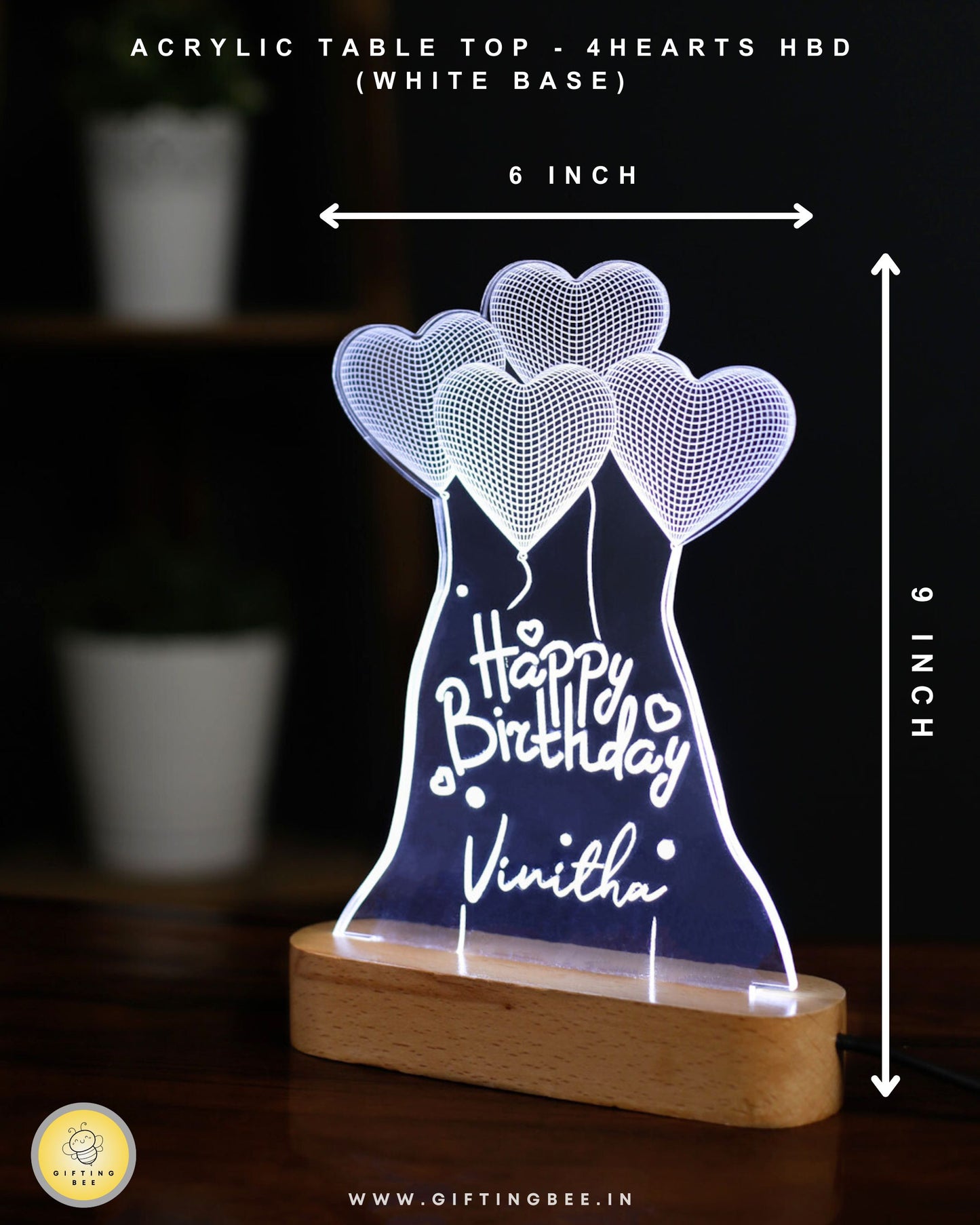 ACRYLIC TABLETOP - HAPPY BIRTHDAY