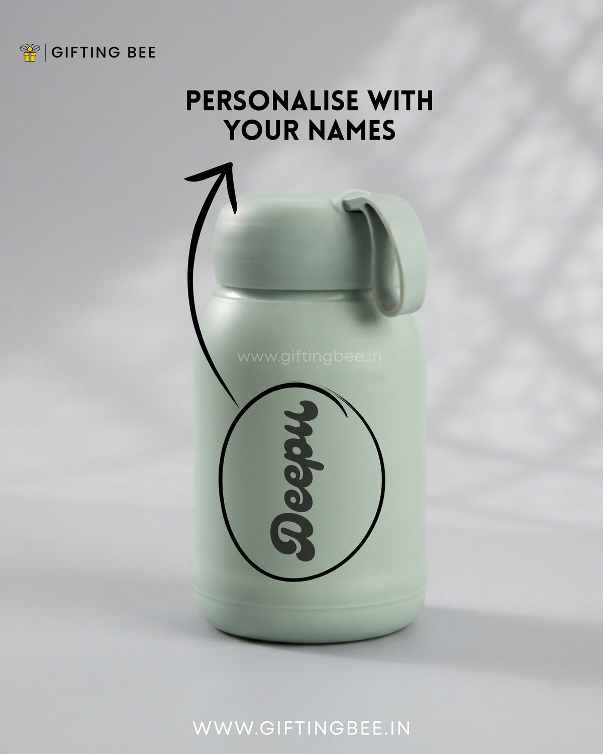 PERSONALISED RABBIT BOTTLES -  PALE GREEN