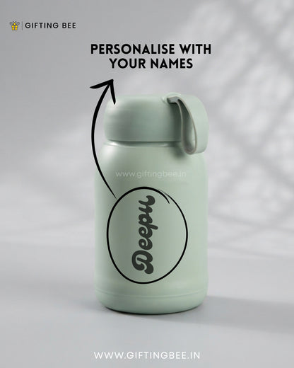 PERSONALISED RABBIT BOTTLES -  PALE GREEN