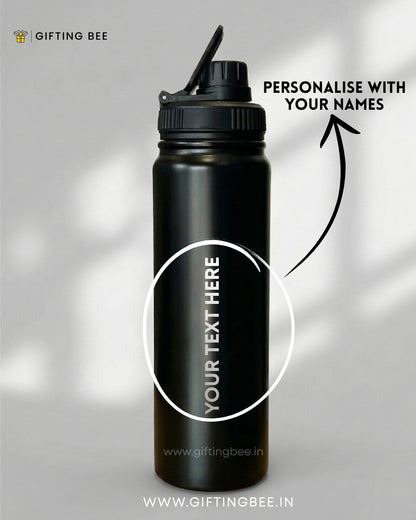 PERSONALISED GYM  BOTTLE BLACK