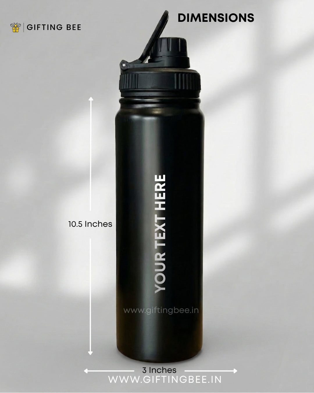 PERSONALISED GYM  BOTTLE BLACK