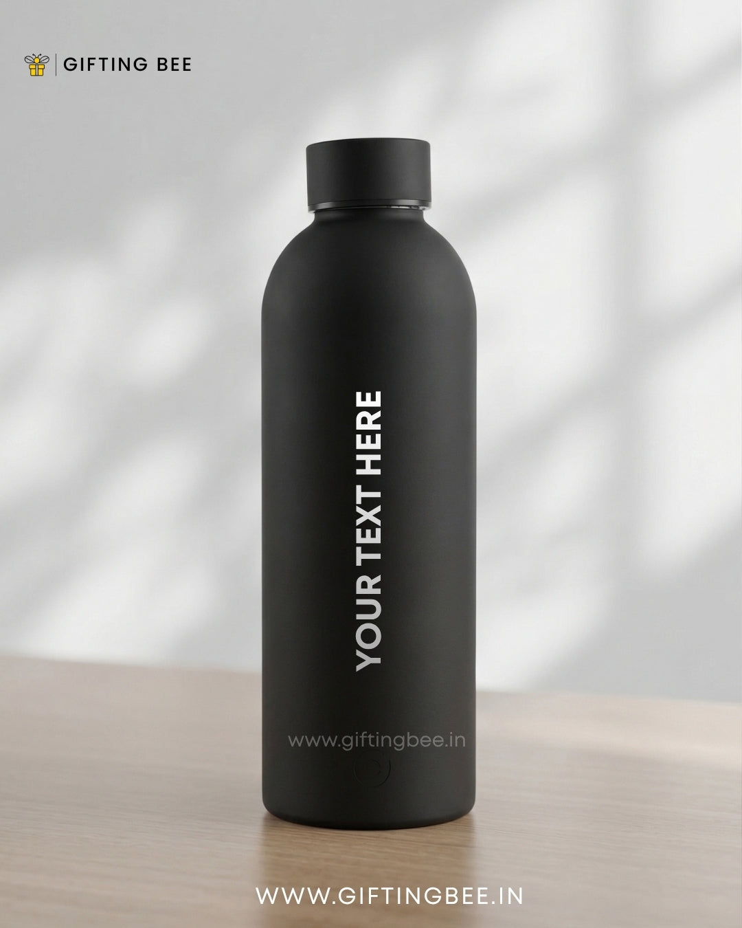 PERSONALISED MATTE BLACK WATER BOTTLE