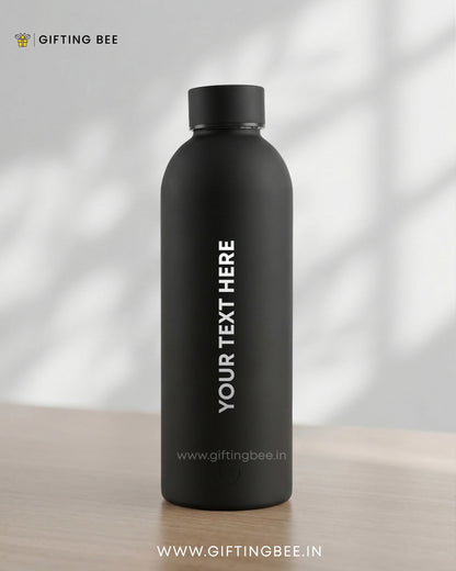 PERSONALISED MATTE BLACK WATER BOTTLE