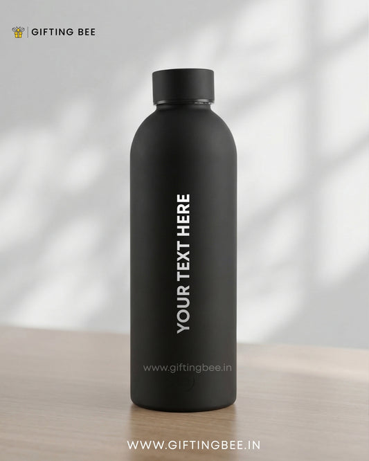 PERSONALISED MATTE BLACK WATER BOTTLE