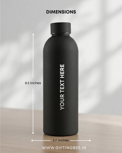 PERSONALISED MATTE BLACK WATER BOTTLE