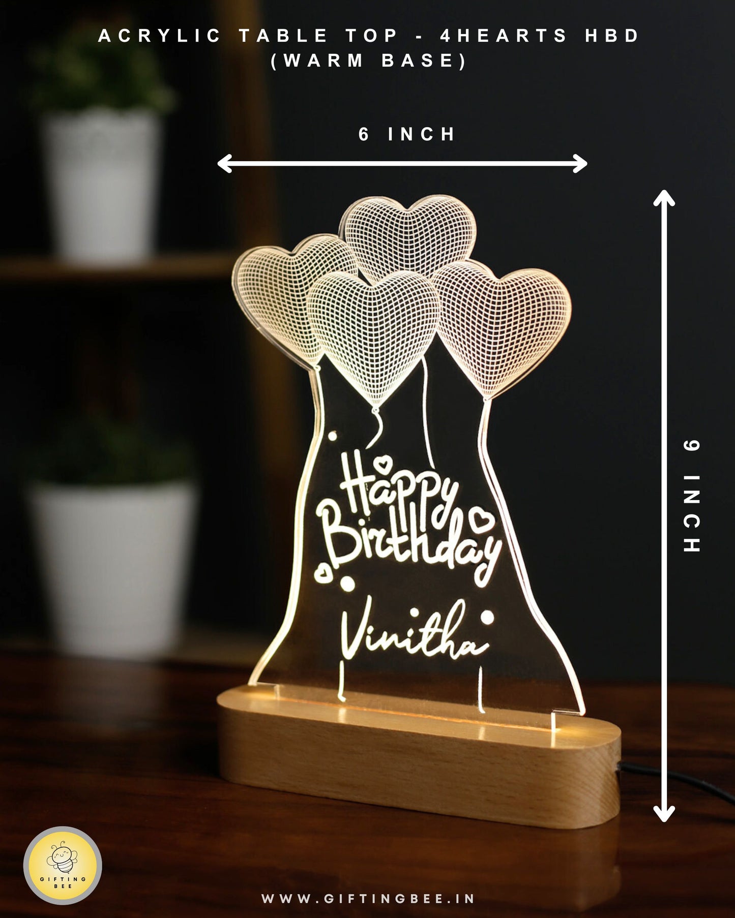 ACRYLIC TABLETOP - HAPPY BIRTHDAY