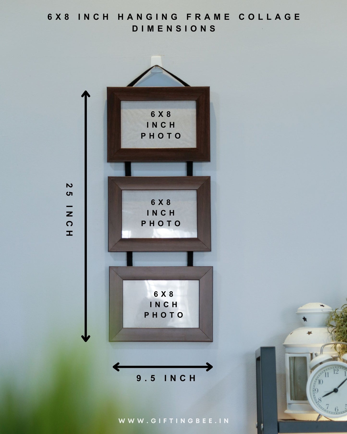 HANGING COLLAGE FRAME - BROWN