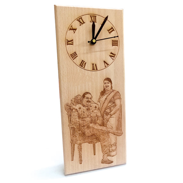 WOOD ENGRAVING CLOCK