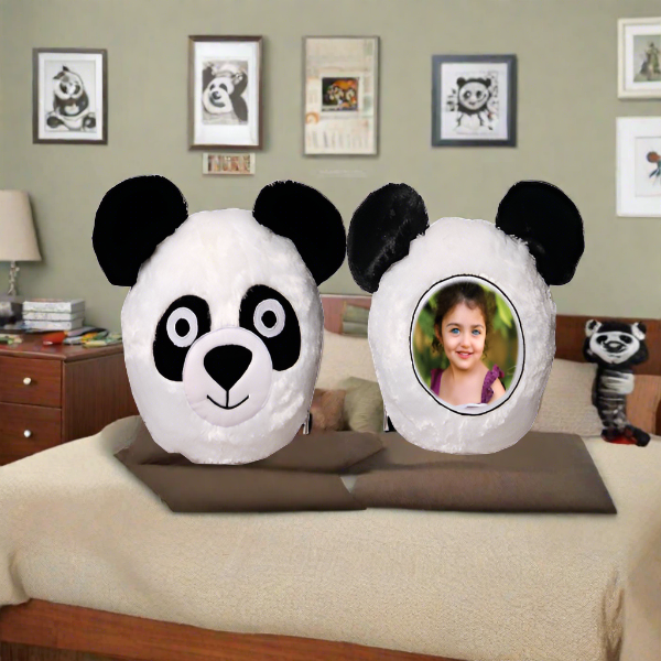 CARTOON PILLOW- WHITE PANDA