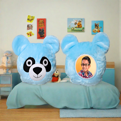 CARTOON PILLOW- BLUE PANDA