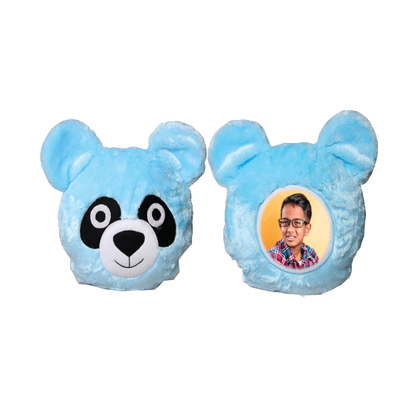 CARTOON PILLOW- BLUE PANDA