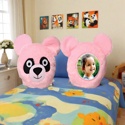 CARTOON PILLOW- PINK PANDA