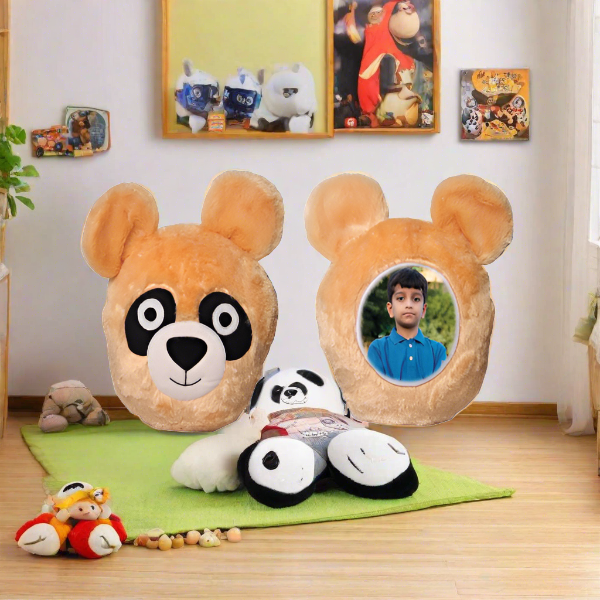 CARTOON PILLOW- YELLOW PANDA