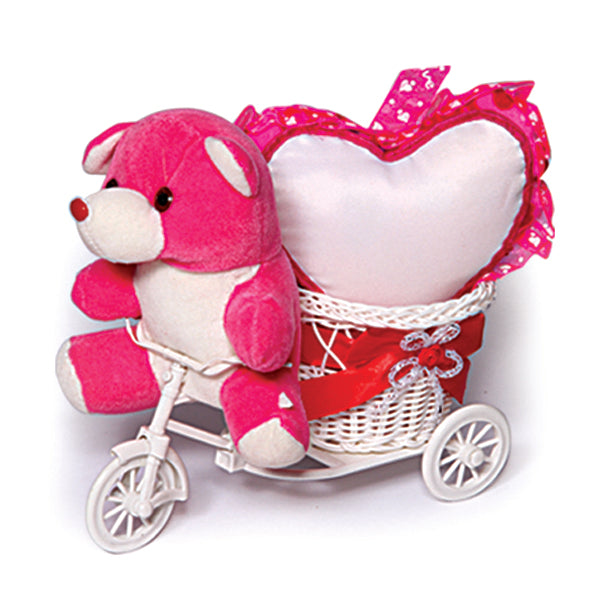 CYCLE TEDDY BEAR PILLOW