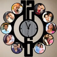 SUBLIMATION HEART WALLCLOCK -10 PHOTOS