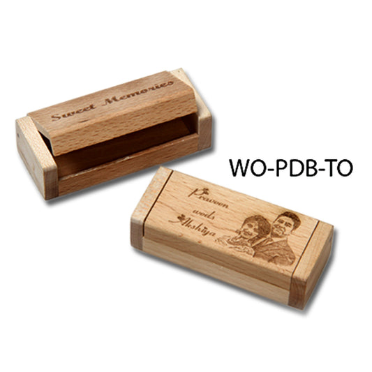 PEN DRIVE WOODEN BOX WITHOUT MAGNET