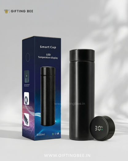 PERSONALISED TEMPERATURE BOTTLE SMART FLASK - BLACK