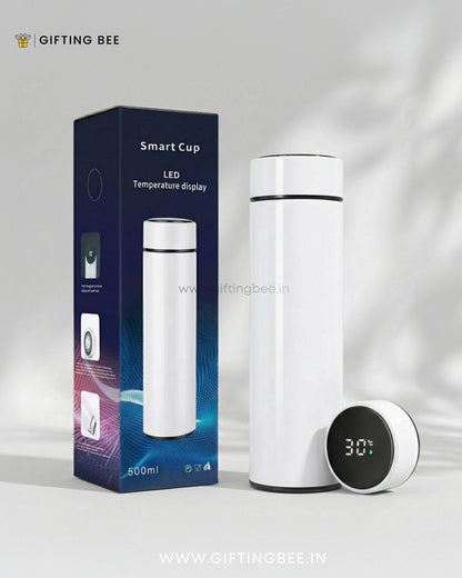PERSONALISED TEMPERATURE BOTTLE SMART FLASK - WHITE