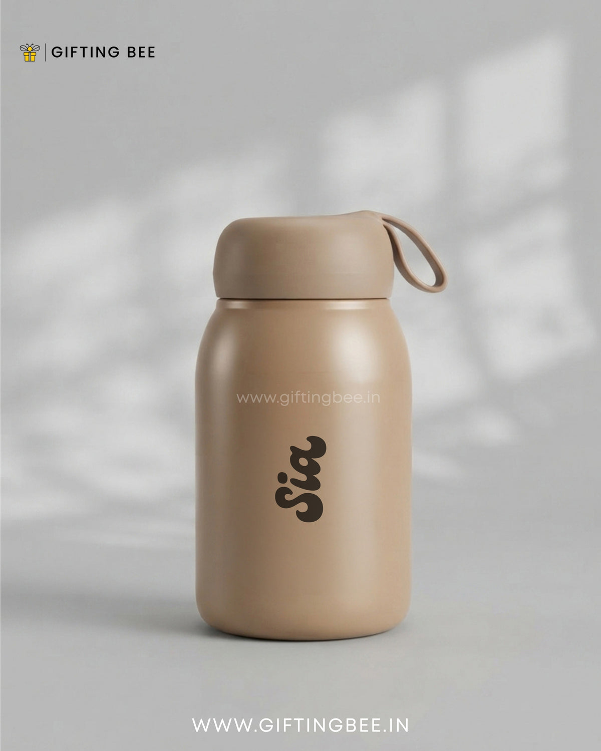 PERSONALISED RABBIT BOTTLES -  BROWN
