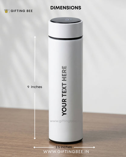 PERSONALISED TEMPERATURE BOTTLE SMART FLASK - WHITE