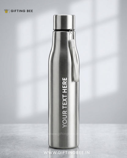 PERSONALISED STAINLESS STEEL WATER BOTTLES WITH TAG - 1000ML