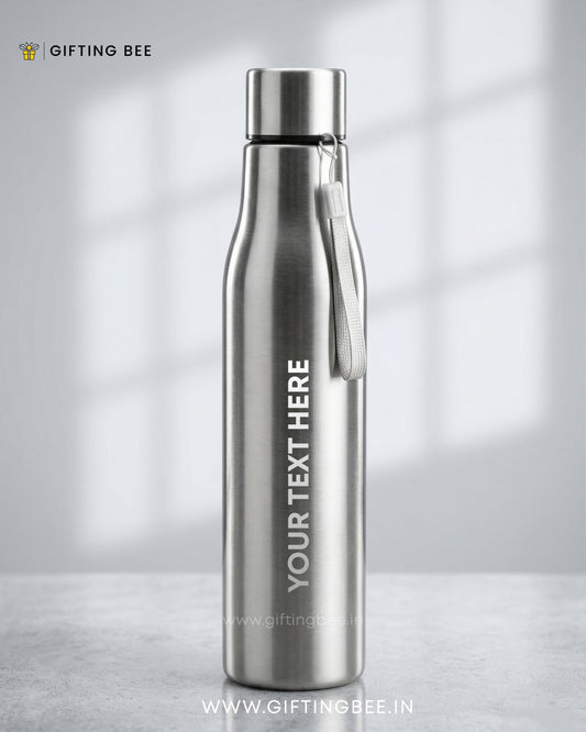 PERSONALISED STAINLESS STEEL WATER BOTTLES WITH TAG - 1000ML