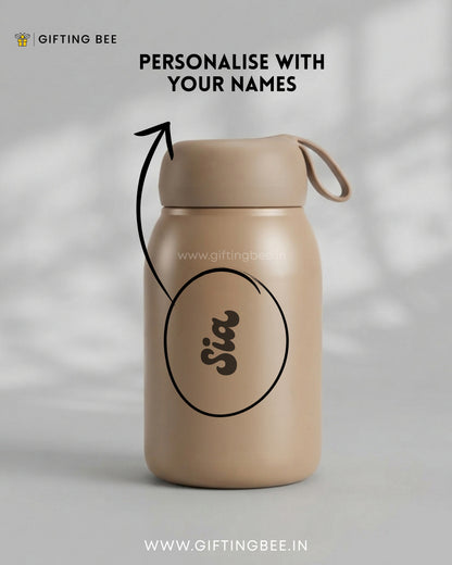 PERSONALISED RABBIT BOTTLES -  BROWN