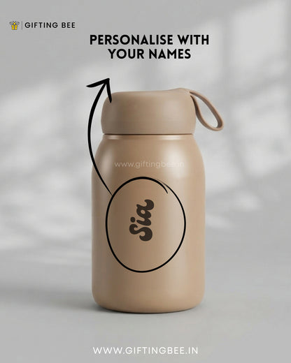 PERSONALISED RABBIT BOTTLES -  BROWN