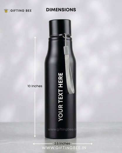 PERSONALISED BLACK BOTTLE WITH TAG