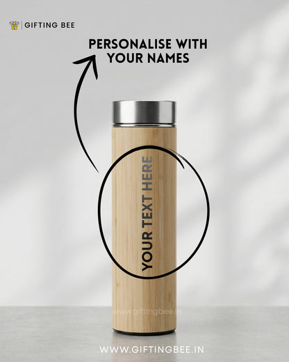 PERSONALISED BAMBOO WATER BOTTLE